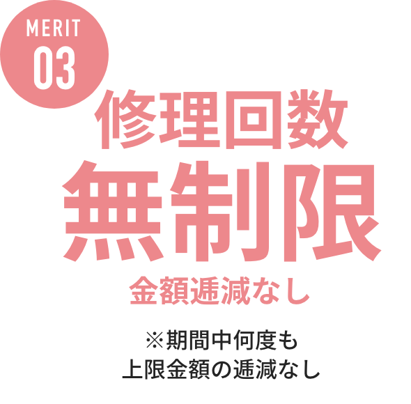 MERIT03 修理回数無制限