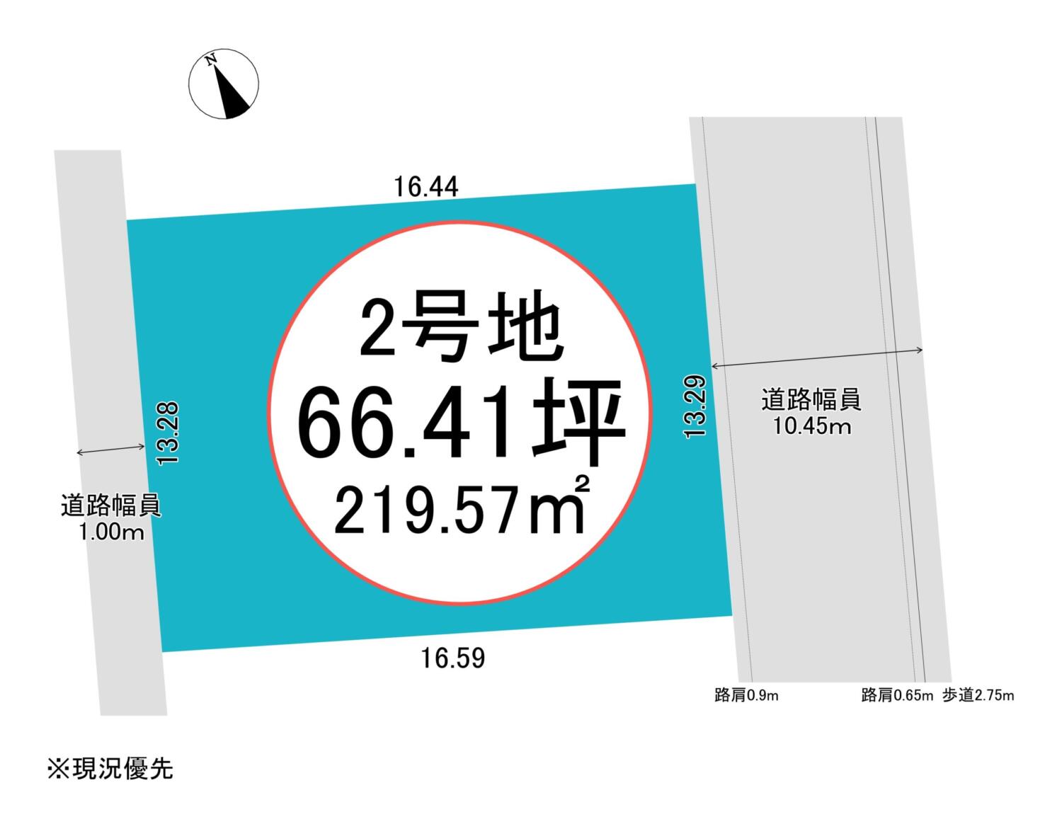 富山県滑川市プロムナード滑川西部　土地