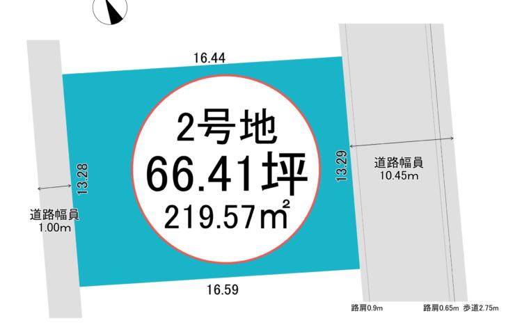 富山県滑川市プロムナード滑川西部　土地