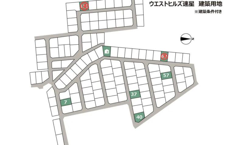 富山市婦中町速星ウエストヒルズ速星　土地