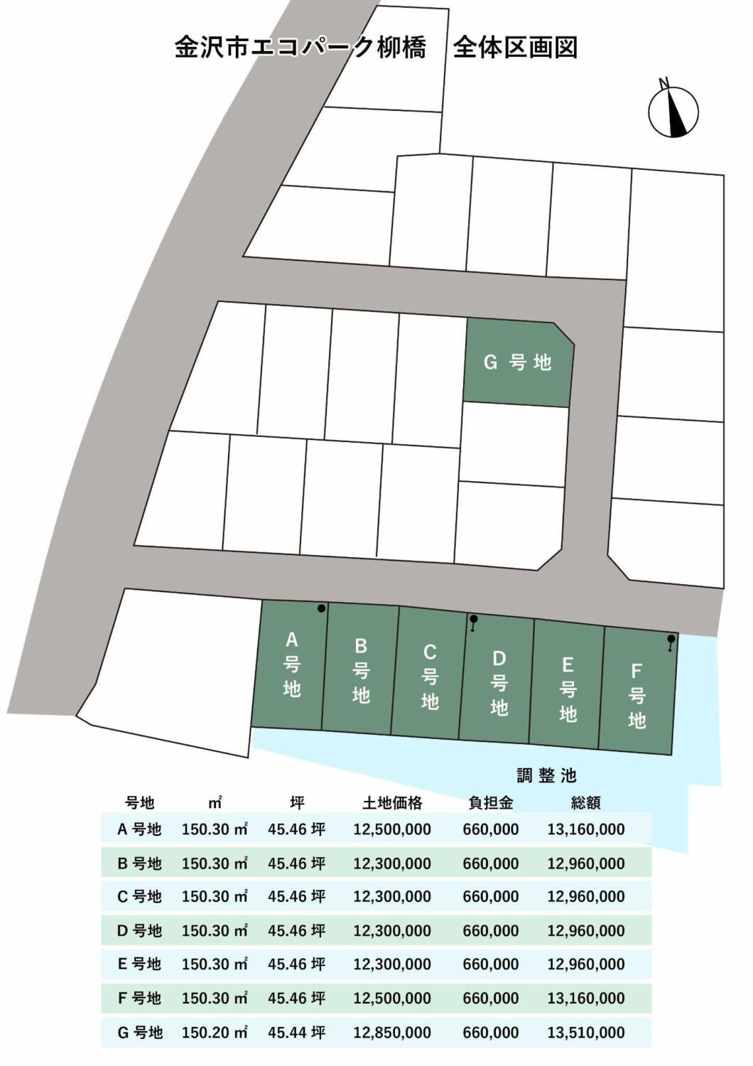 金沢市柳橋町乙7区画　建築条件付き