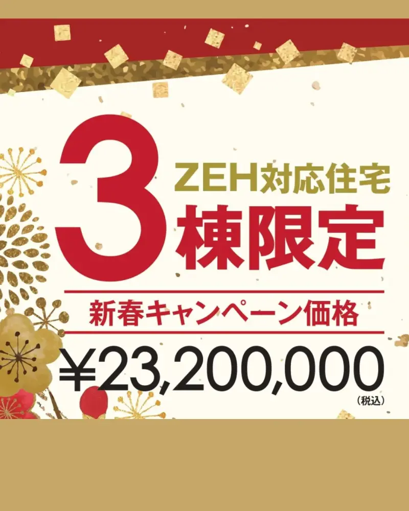 【新春・特別価格】3棟限定セミオーダー住宅