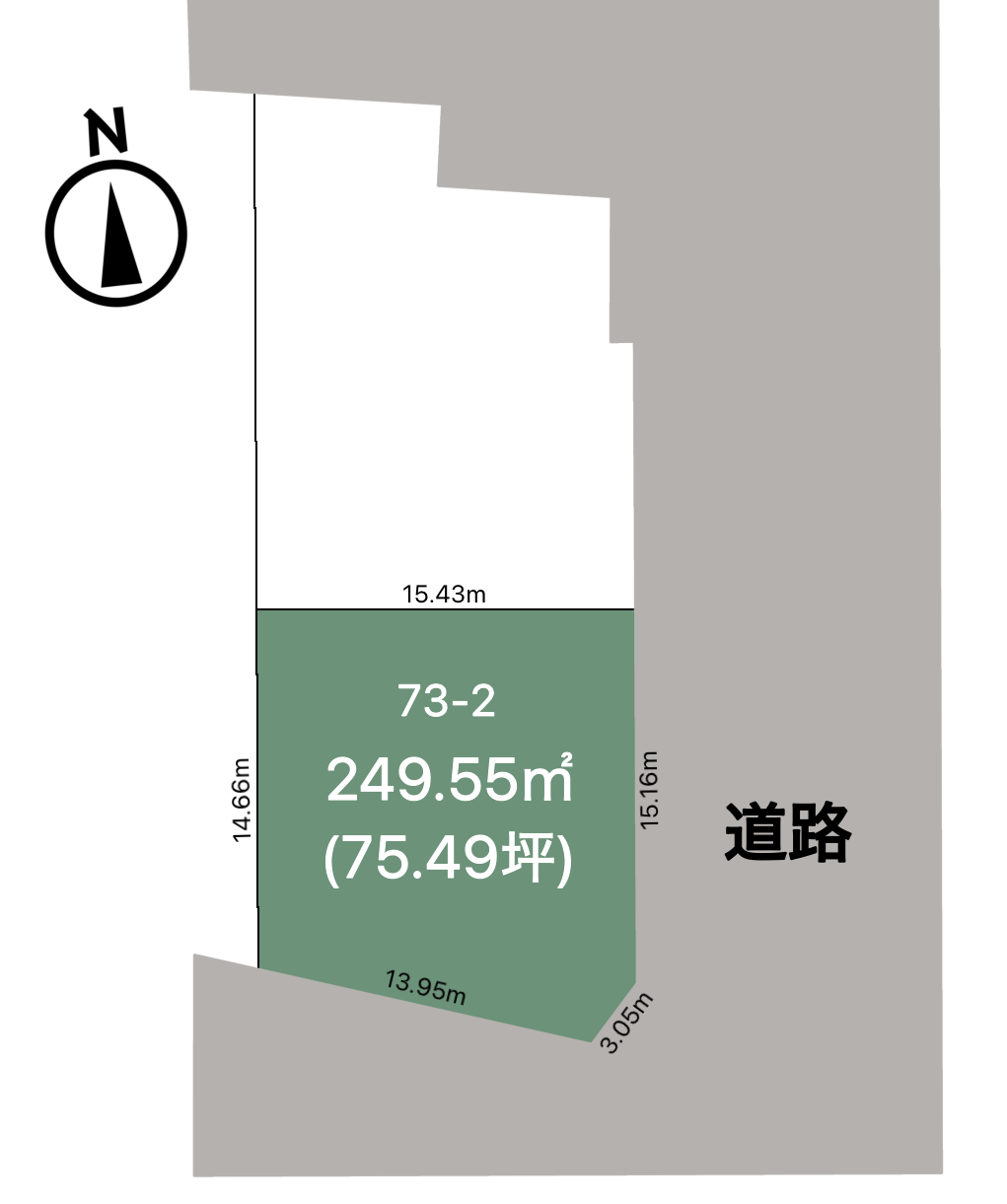 岐阜県大垣市東町１丁目７３番２　土地