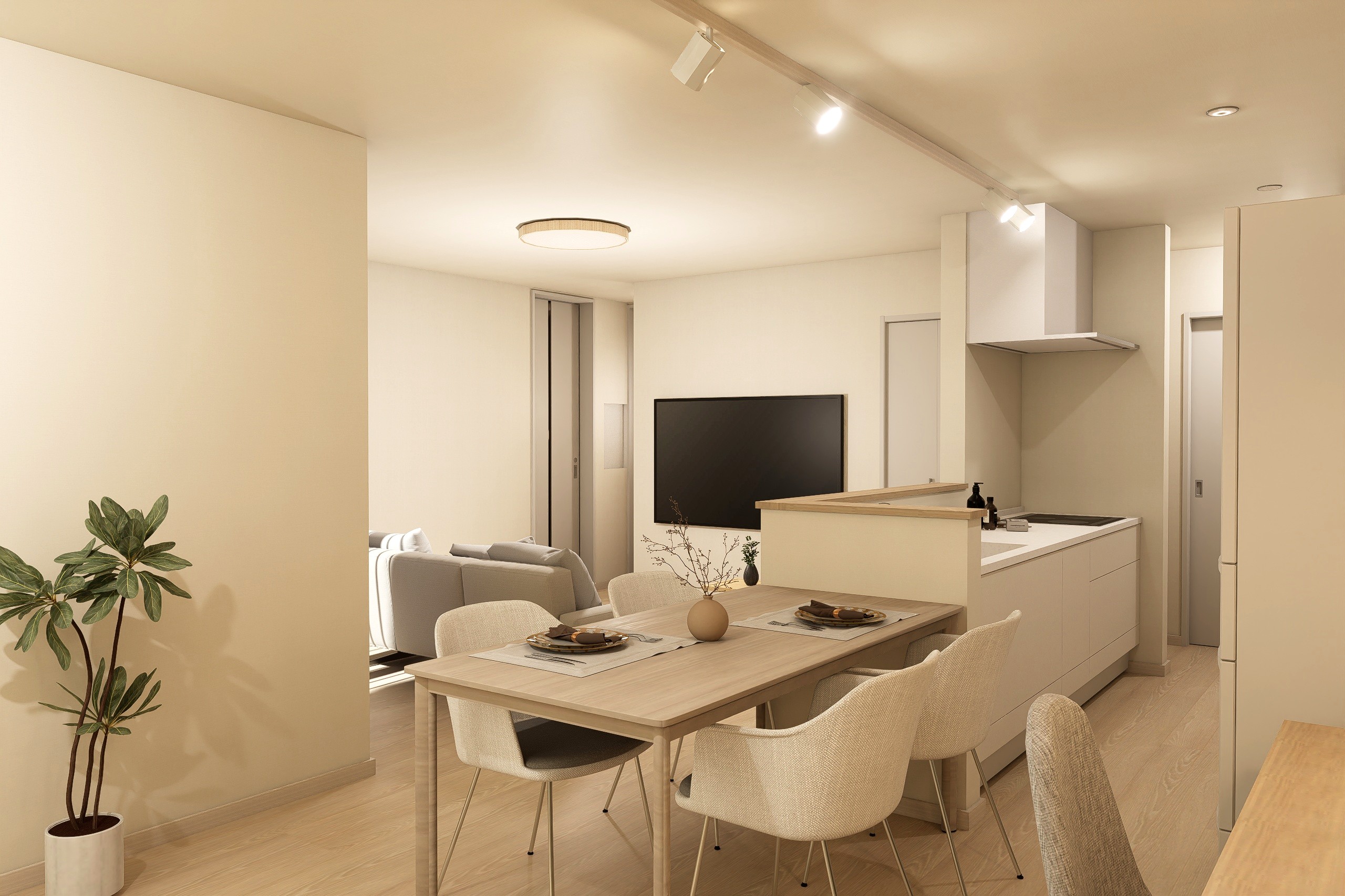 2世帯住宅を実現した平屋+αの間取り